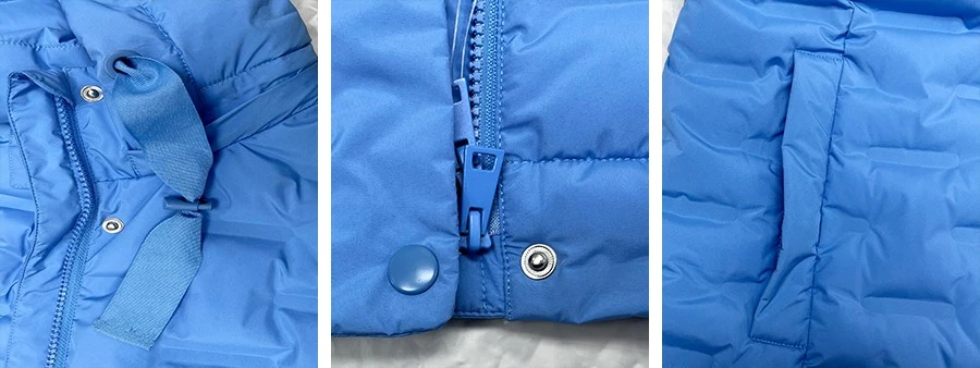 womens light down jacket detail